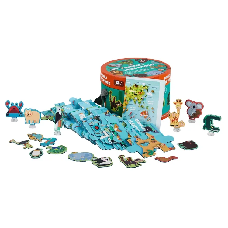 Manufactory Produce Children Gift Animals Of The World Paper Puzzle 42 Pieces