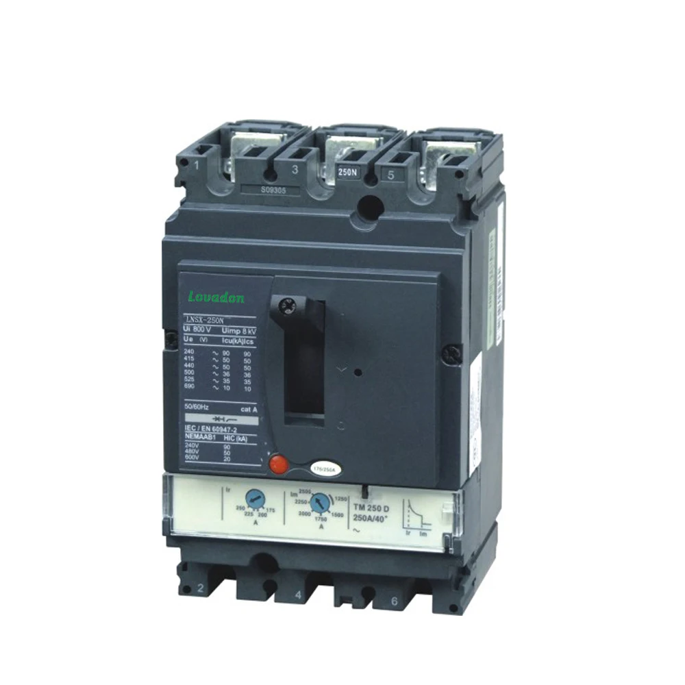 LOVADON пластик хорошее 250Amp автоматический выключатель цена электрический литой корпус mccb