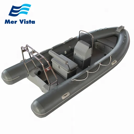 CE Rib Boat16ft Deep V-shape Fiberglass Hull Hypalon or Pvc Tube
