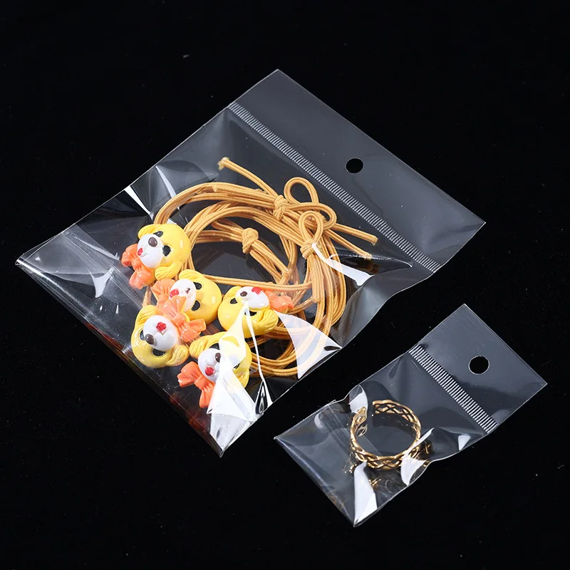 Popular OPP card head bag transparent cellophane repeat self-adhesive jewelry bag