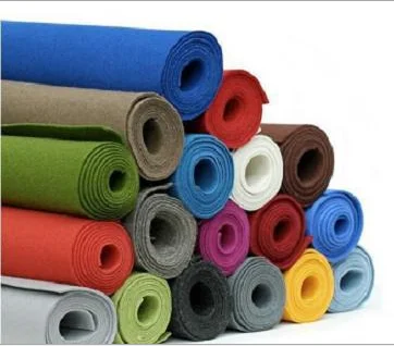 Needle Punched Nonwoven Fabric in Stock table cloth wool carpet felt fabric