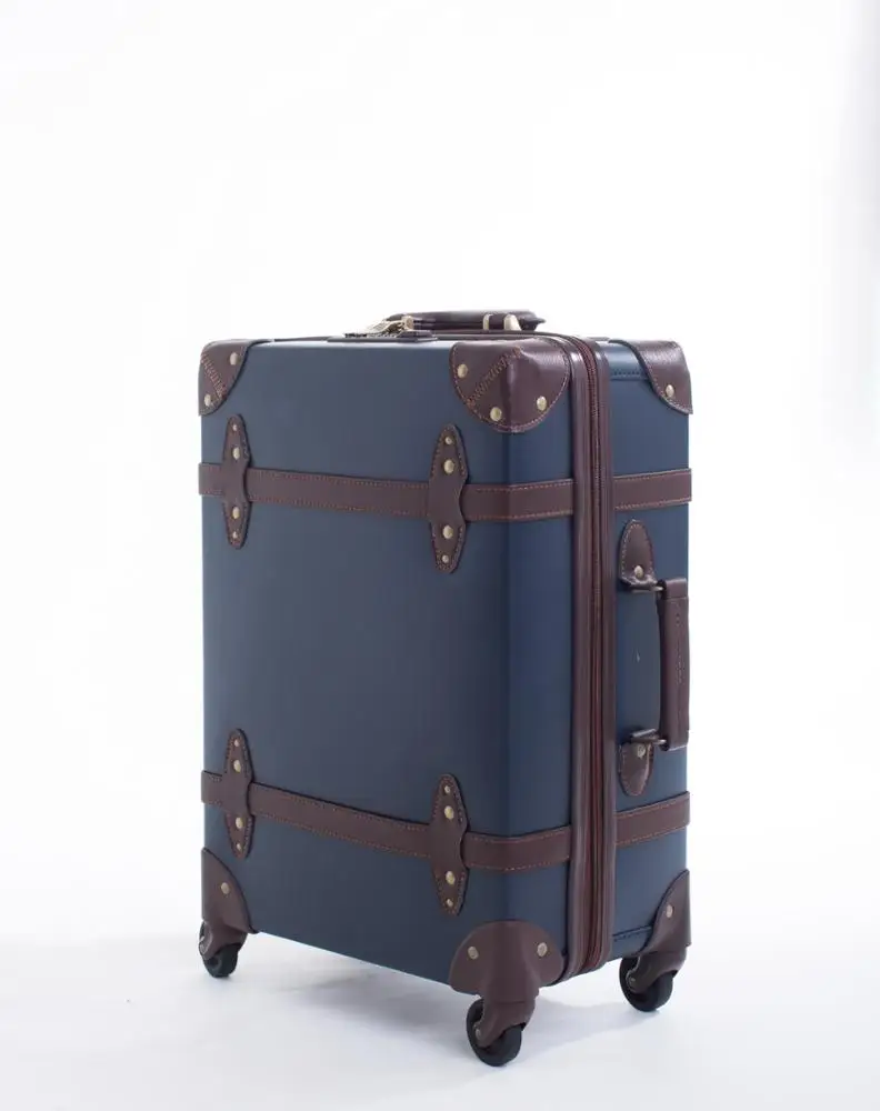 PU leather and PP material travel luggage sets vintage luggage suitcase