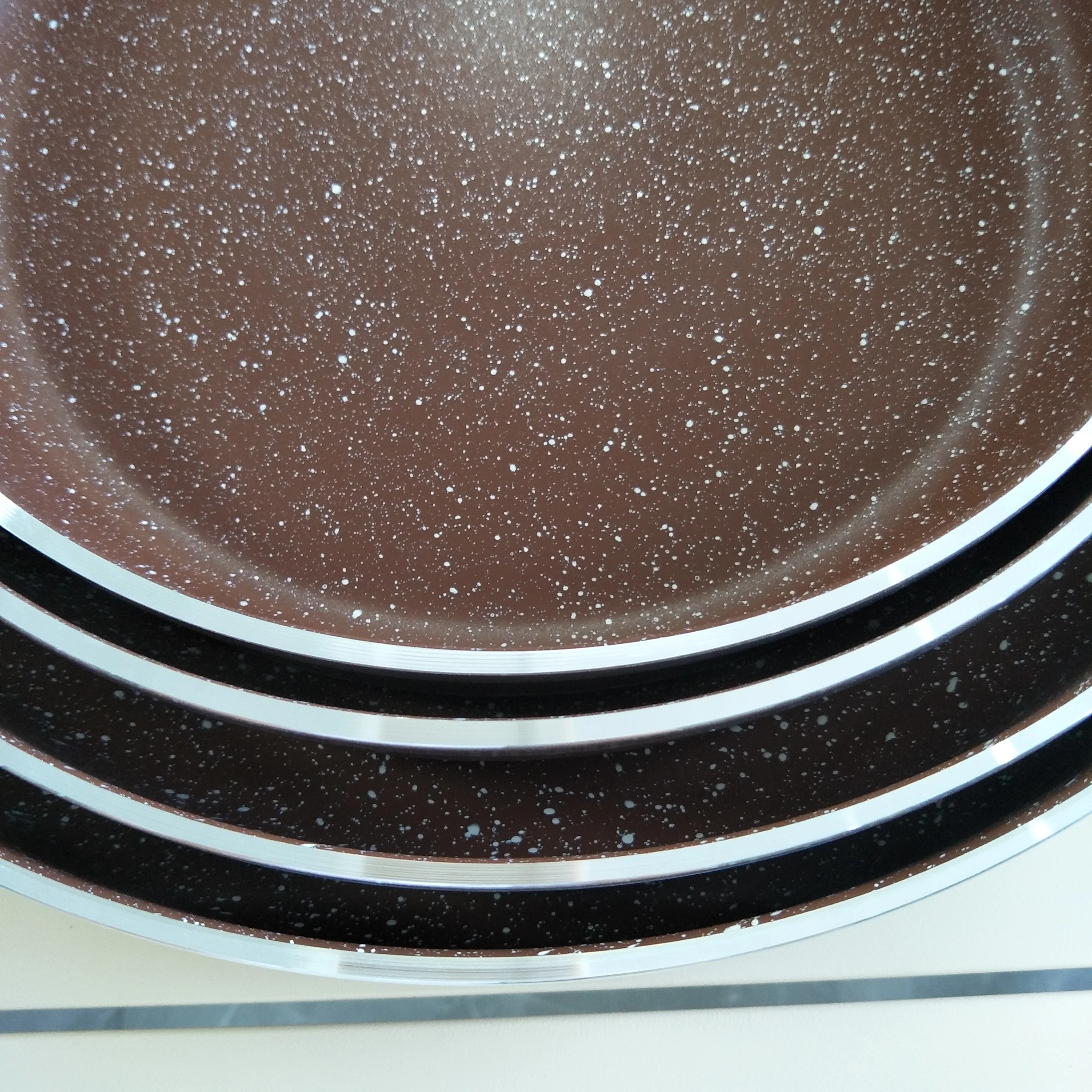 Direct Factory Multi Sizes Bakeware Granite Round Oven Tray,Marble Coating Cake Pan ,Baking Tray Aluminum
