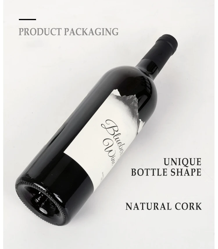Oem Customized 1 Liter Blueberry Wine Supply Western Farmer Brand Dry Blueberry Wine