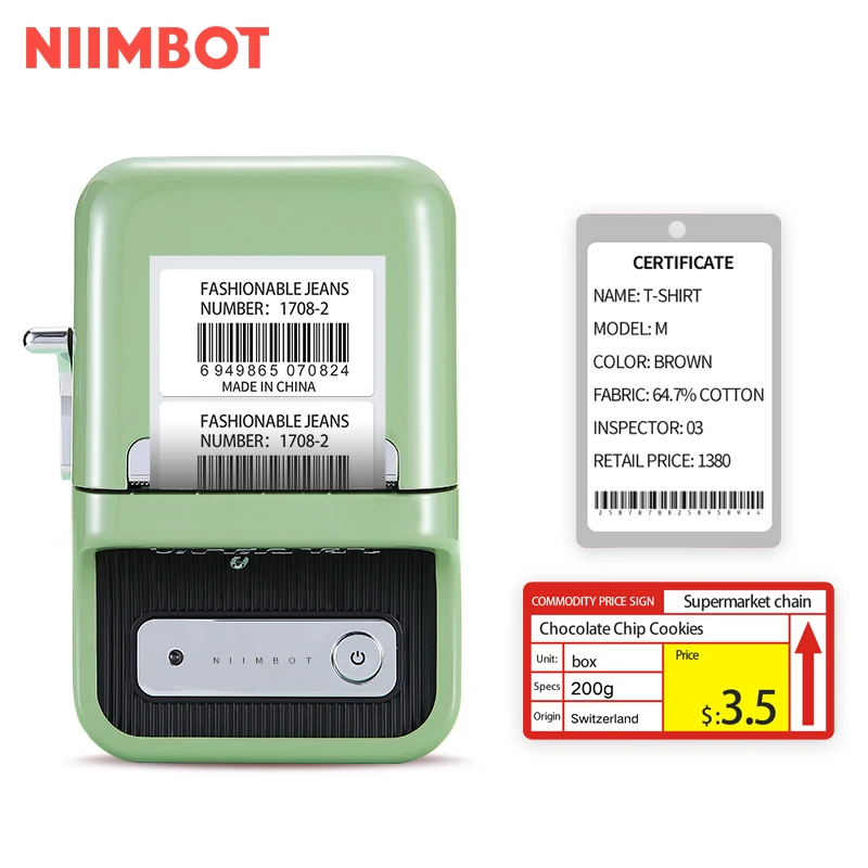 new product jingchen B21  barcode qr code sticker label Portable printer jewelry Thermal Sticker Mini barcode label printer