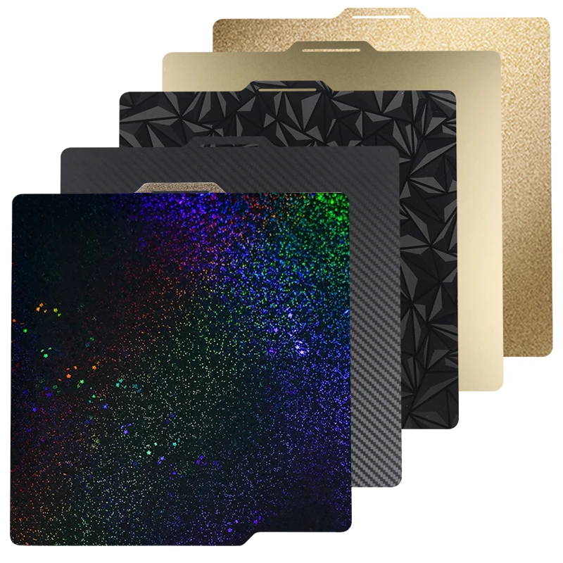 Двухсторонний пружинный стальной лист 3DSWAY для Bambu Lab x1 P1P Hoebed PEI текстурированный PEO Гладкий 257x257 мм 3D-принтера