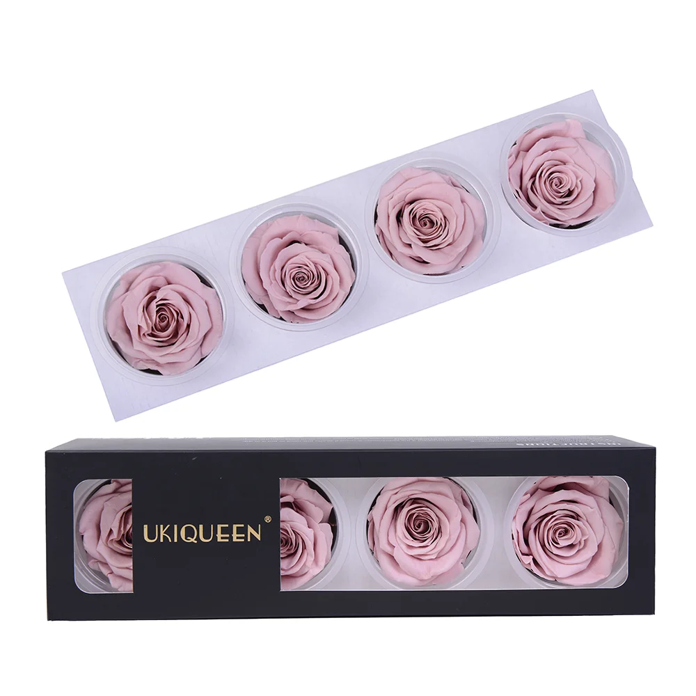 Original Factory Flower Material 6-7 cm Real Natural Eternal Forever Immortal Flower Head Preserved Roses