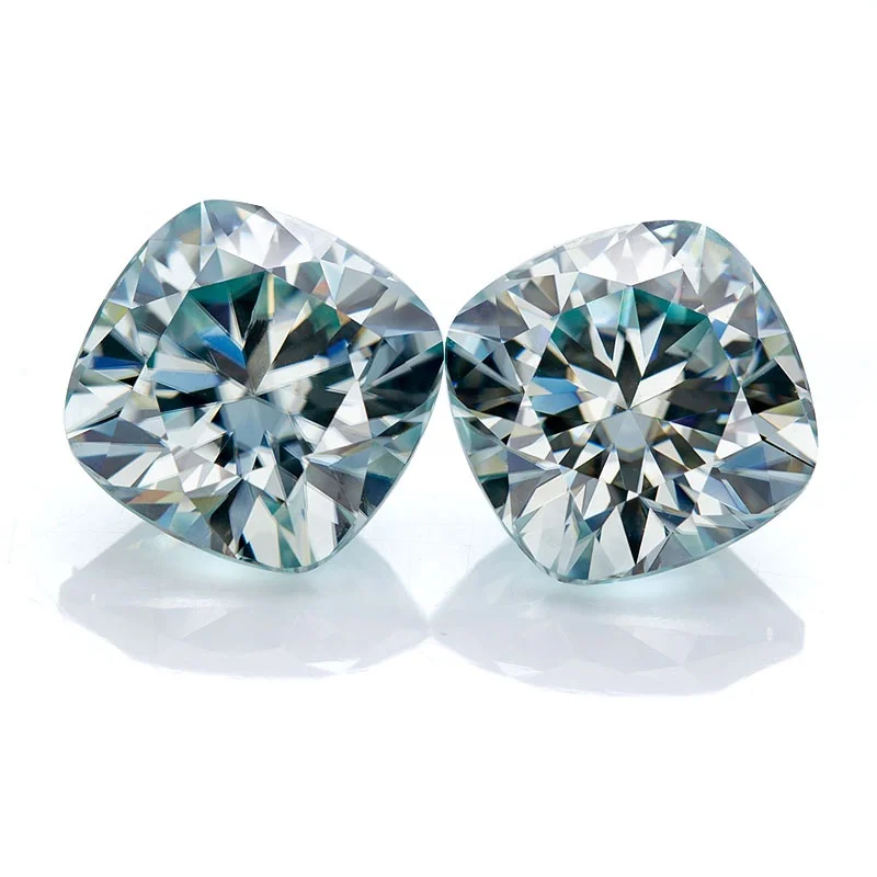 
Jewelry fashion custom Beads natural loose sapphire stone moissanite price per carat Aqua blue Cushion cut 4x4mm 2021 