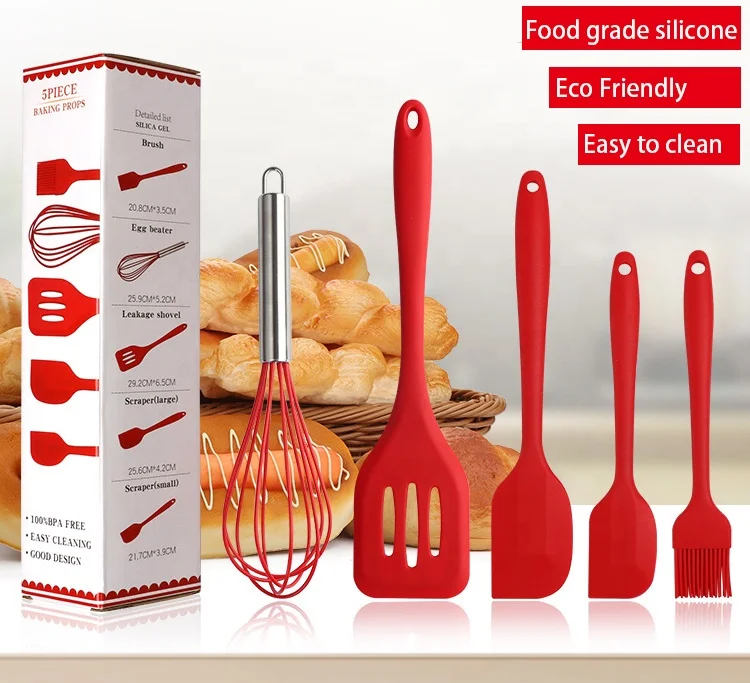 Popular Colorful Heat Resistant Non-Scartch Silicone Home And Kitchen Utensils Gift