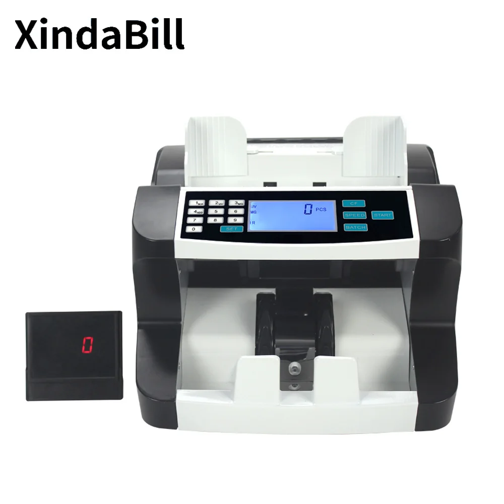 Money Counting Machine H-8100 IR Cash Currency Detector USD EURO Bill Counter Contrefacon with LCD Display for Bank Market