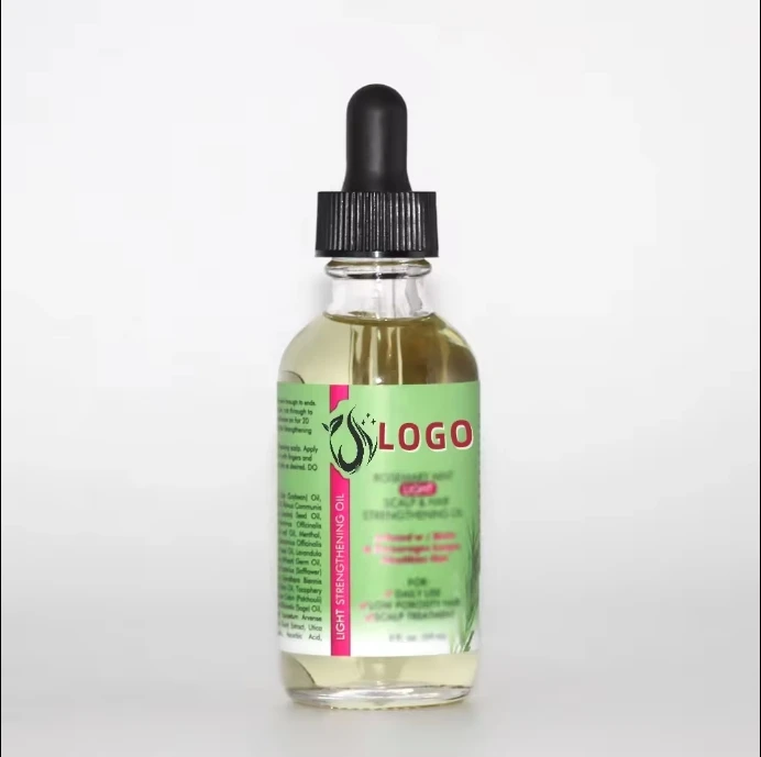 Private Label Light Rosemary Mint Hair Growth Oil Serum for Hair 59ml