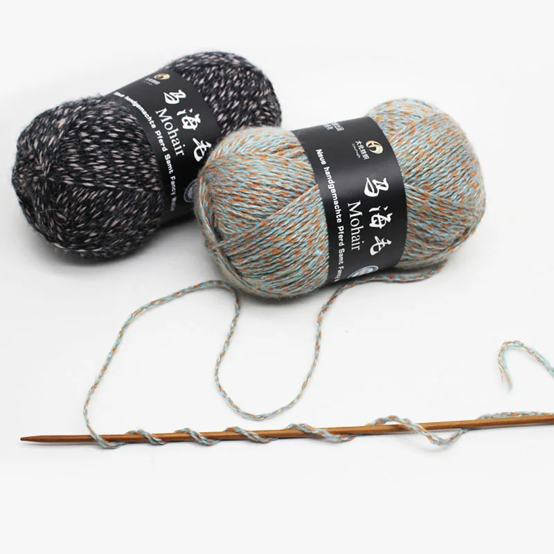 Wholesale Hand Blended Mohair Wool Yarns Knitting Crochet Fancy Embroidery Thread Glow Dark Feature Mercerized Waxed Patterns