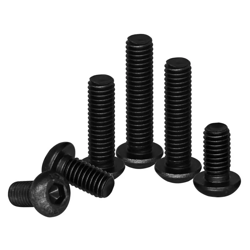 Black Steel Head Bolts 25mm Length DIN Standard Metric Measurement System Various Sizes M2 M10 Cap Style Screws