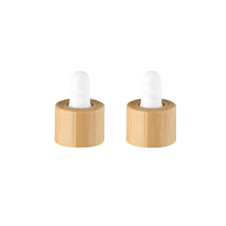 Stock wooden dropper cap bamboo cap dropper cap glass pipette glass bottle manufacturer