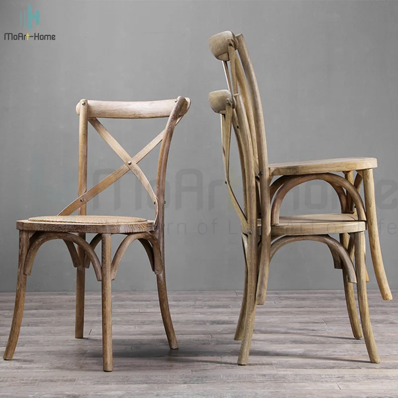 
Wood Design Cross Back Dining Room Stackable X Back Chairs 
