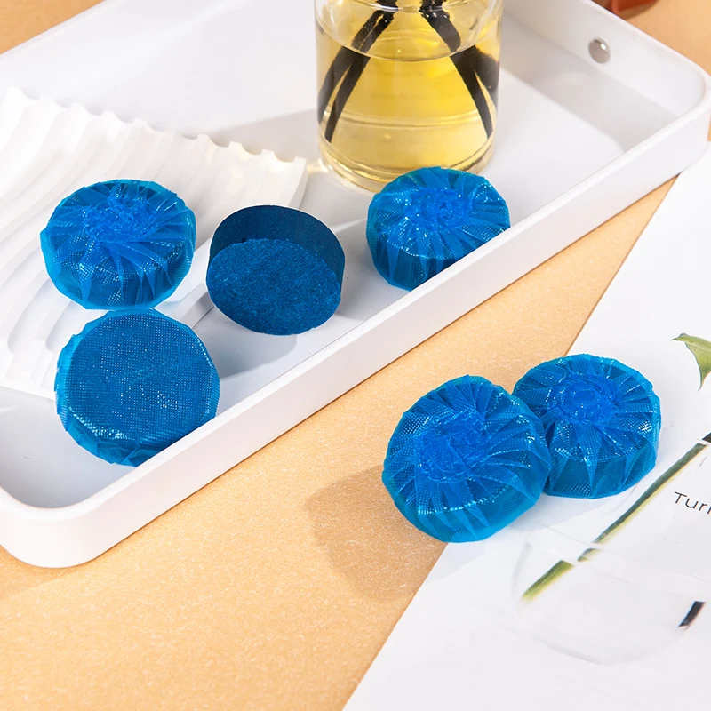 OEM Scents Slow-Release Deodorants Toilet Bowl Blue Bubble Blocks 4-in-1 Automatic Toilet Cleaner Tablets