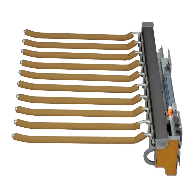 Factory Laundry Wardrobe Accessories Closet Hanger Up Single Row Soft Closing Non Slip Pull Out Clothes Trouser Rack Pants
