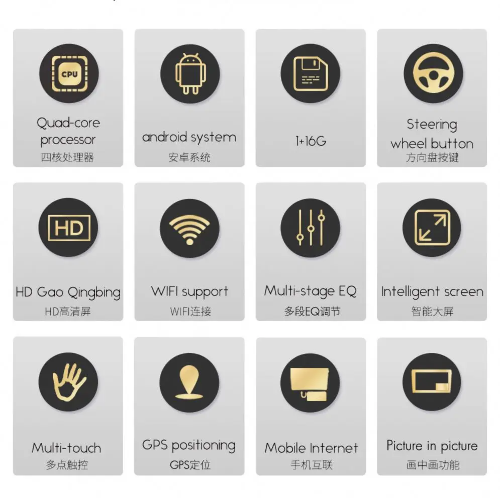 7 8 9 Inch Car Monitor Screen Touchscreen 2 din DVD Car Android Player for VM