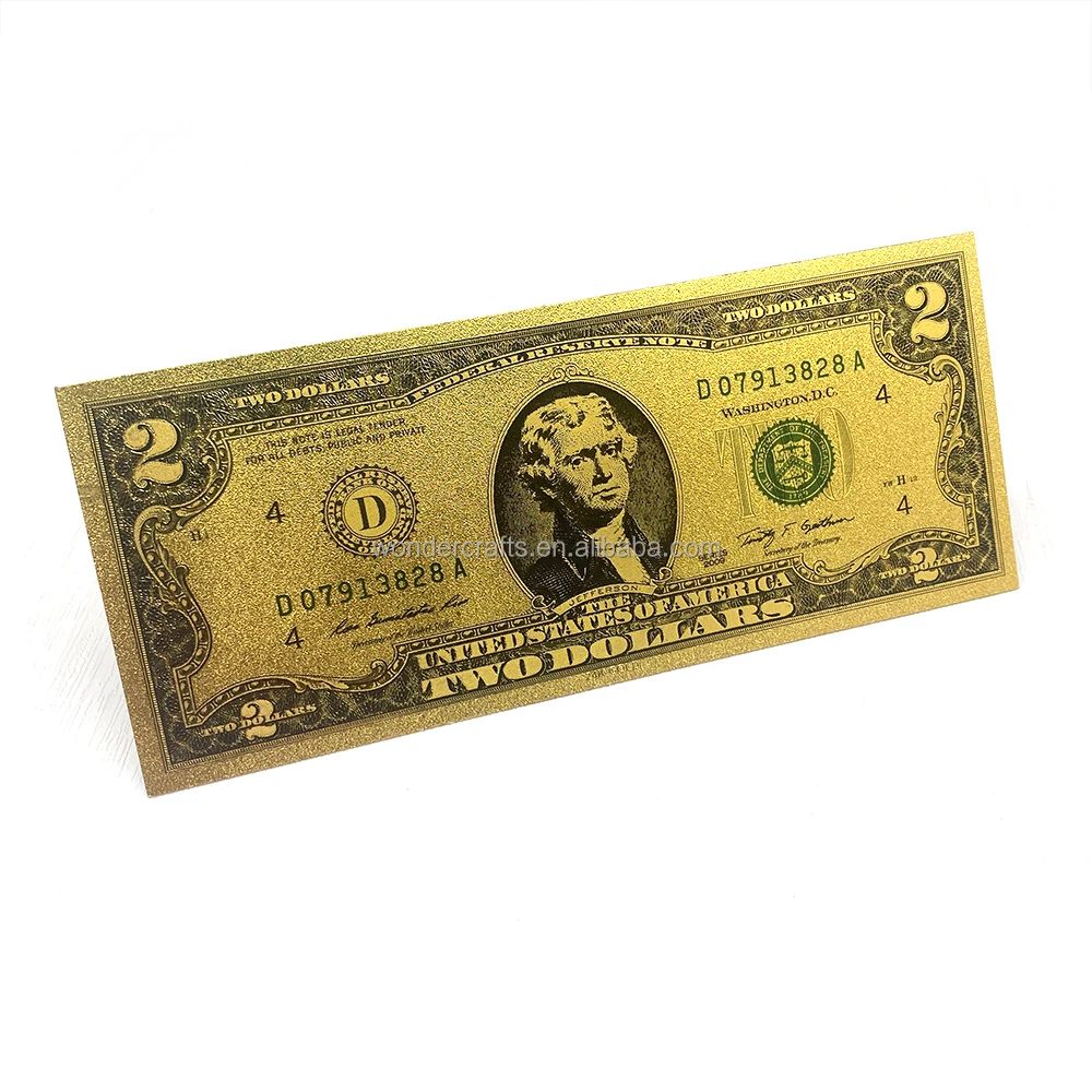 Custom Printing Gold One Million Souvenir Dollars Color Coins Gold Foil Paper Coin Banknote For Collection