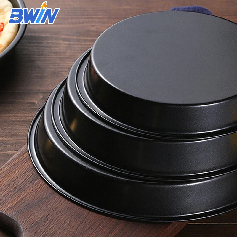 6-16Inch Non Stick Round Black Aluminum Detroit Deep Pizza Pan