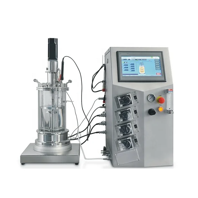 Desktop glass bioreactor fermenter