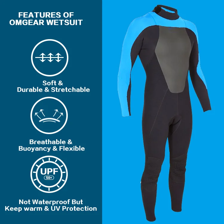 Hight Quality Surfing Wetsuits Plus Size Unisex Full Body One Piece Smooth Skin Neoprene 3MM thickness  Freediving Wetsuit