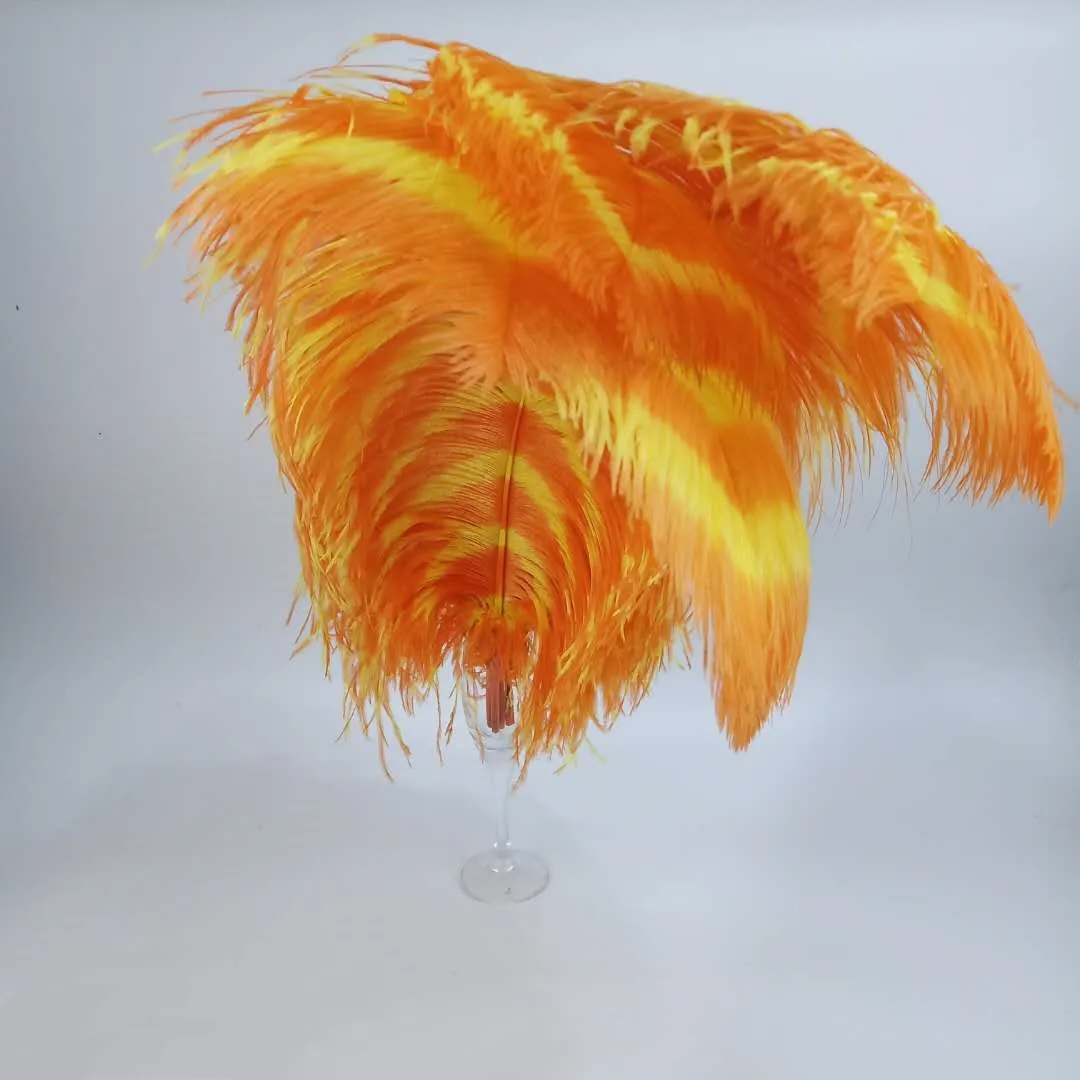 Wholesale trimmed decoration zebra ostrich feathers quill plume for large feather wings costume set