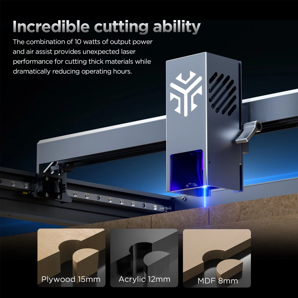 ACMER P2 /10W20W/ 33W Laser Engraver and Cutter Machine Engraving Accuracy 0.01mm Large Working Area 420*400mm