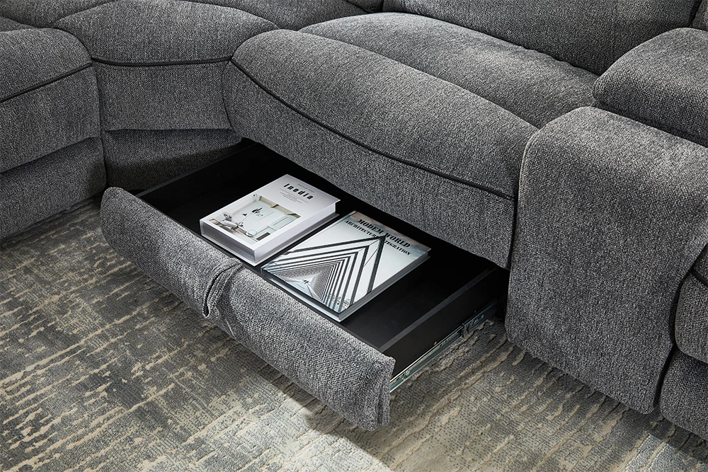 MANWAH CHEERS Fabric Sectional Sofa Set Furniture Living Room Sectional Recliner Sofas Recliner Corner Sofa