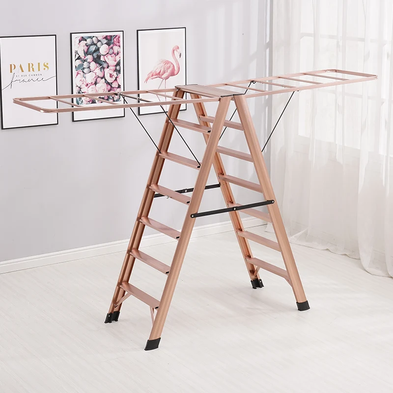 Foldable Laundry Drying Rack Heavy Duty Balcony Clothes Drying Shelf Garment Hanger Popular Aluminum Powder Coating Modern DSH