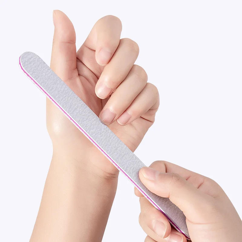 Zebra Curve Nail Files 100/180 Grit Double Sided Gray Buffer Block Files UV Gel Salon DIY Beauty Nails Care Tools