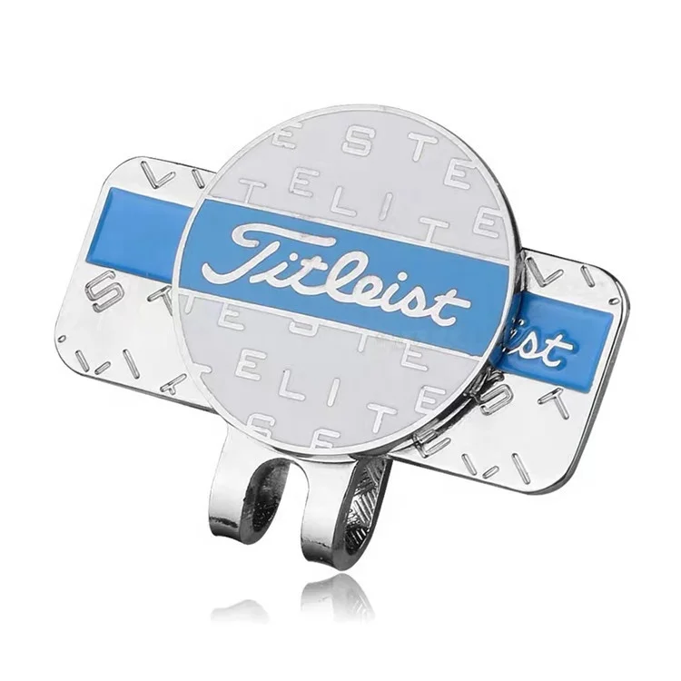 Custom logo hat clip marker magnetic golf metal ball marker