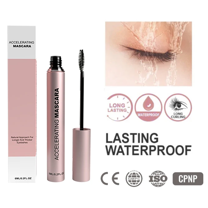 Private Label Vegan Organic Best Quality Mascara With Eyelash Growth Waterproof Long Lasting 3D Fiber Lash Mascara