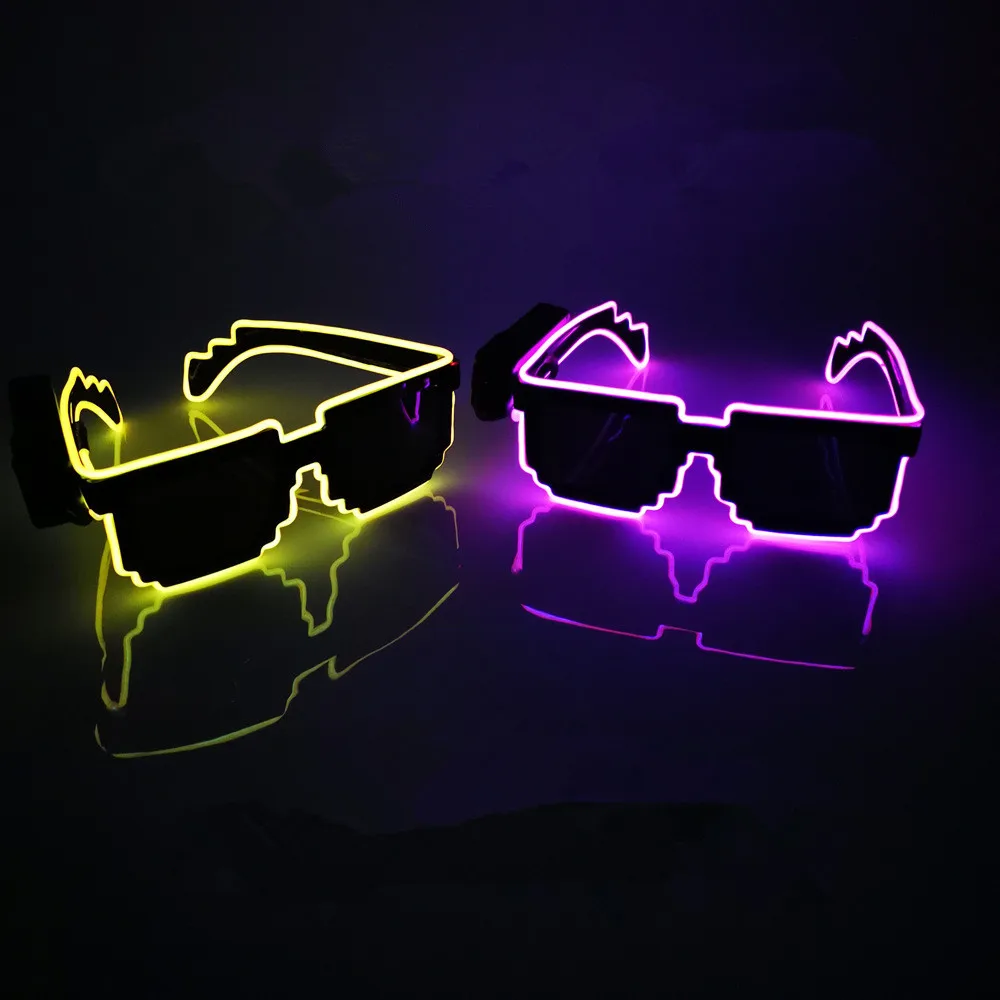 Hot Sale Luminous Led Glasses Creative Party Led Light up Glasses for Party Supplies New Year Hat Back to School
