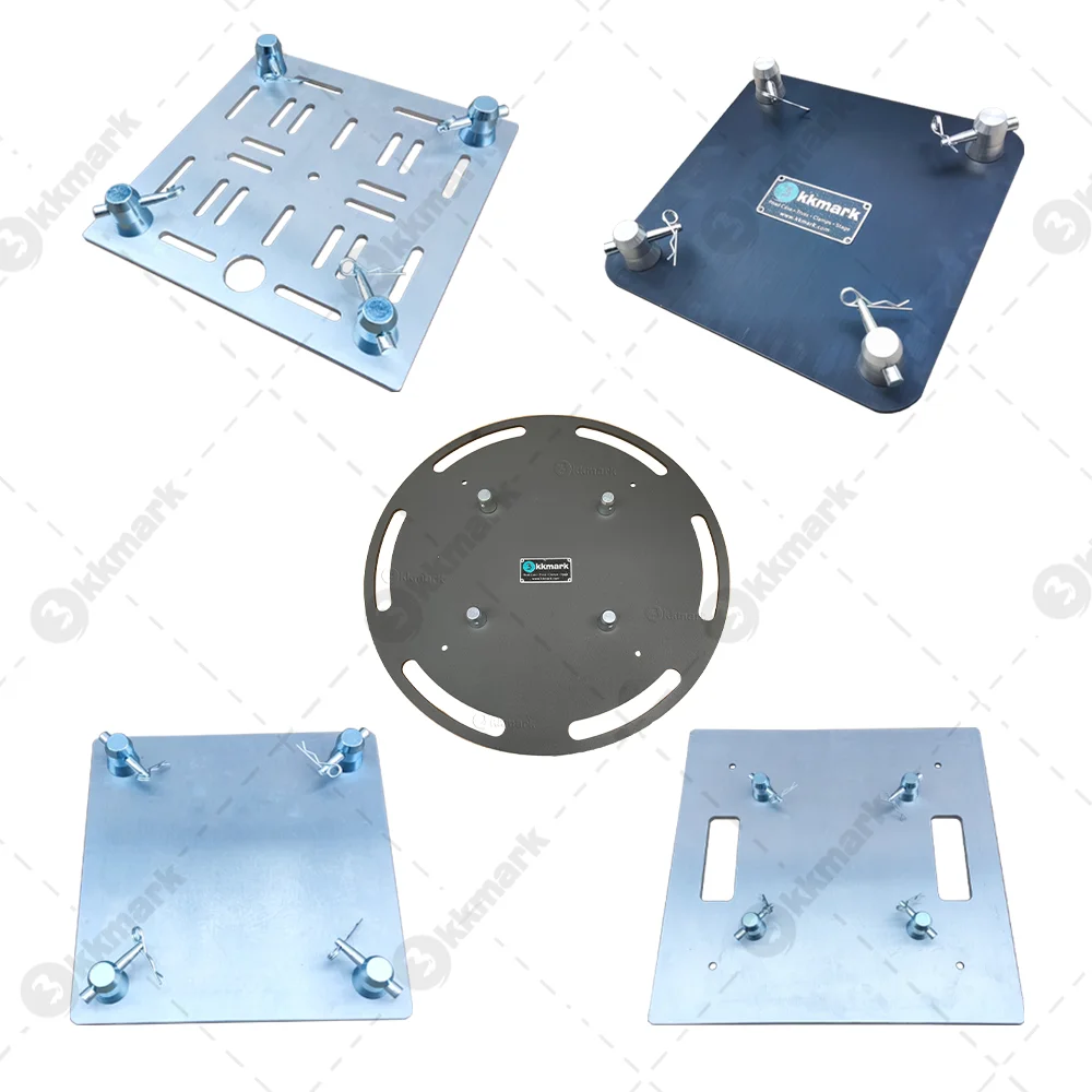 custom square round diameter Truss baseplate Steel Aluminum Top Bottom Truss Base plates for F23/F24/F33/F34