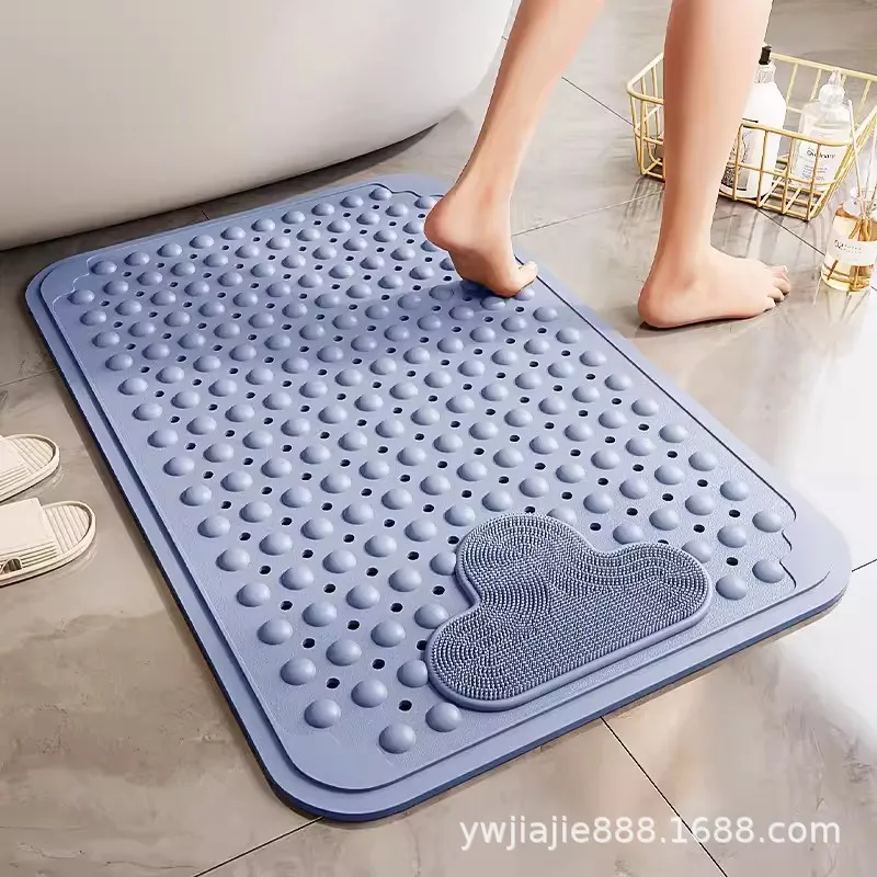 New TPE hotel bathtub bathroom non-slip mat household shower room bath waterproof massage foot mat suction cup floor mat