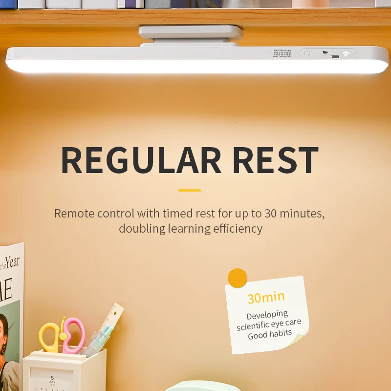 Table Lamp Usb Led Light Hanging Magnetic Cabinet Desk Lamp Chargeable Stepless Dimming Night Light Bedroom Reading Lamp