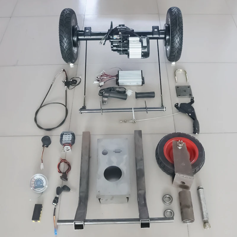 Electric trolley modification Kit Rear axle 700 800w brushless motor Mechanical brake assembly electric tricycle part