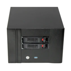 NAS 2 bay Storage Mini nas server case with hotswap tray server chassis