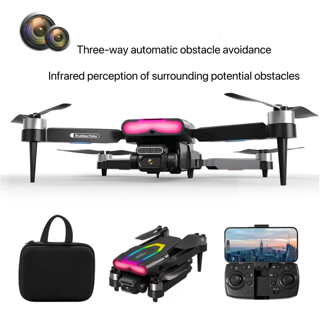 Unmanned Aerial Vehicle F199 Two Axis Servo Aerial Photography Four Axis Aircraft Lights Brushless Remote Control Aircraft Toy