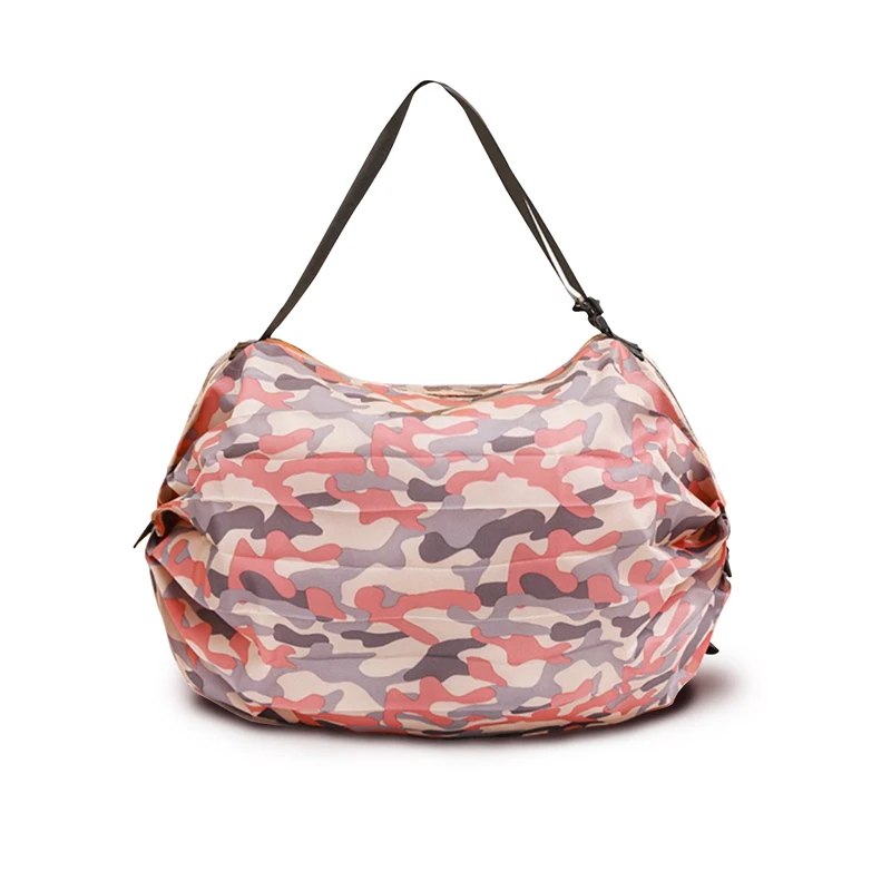 Wholesale Foldable Large Capacity Travel Portable Shopping Bag Creative Design Strong Load-bearing Thick Fashion Convenient Bag