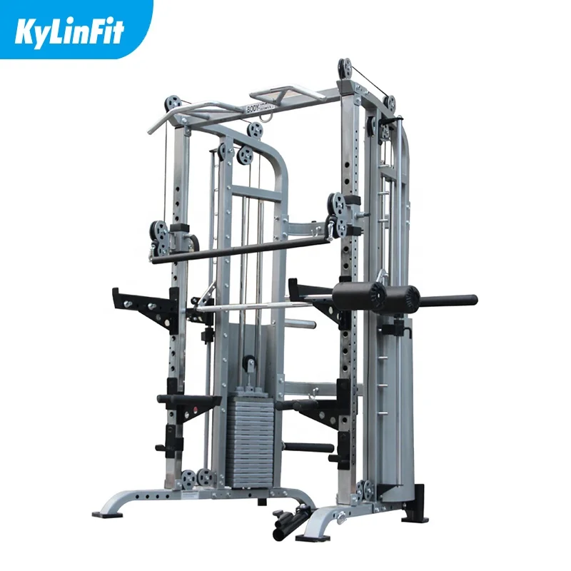Integrated Gym Strength Fitness Equipment Smith Functional Trainer (with 100kg*2 weight stack)