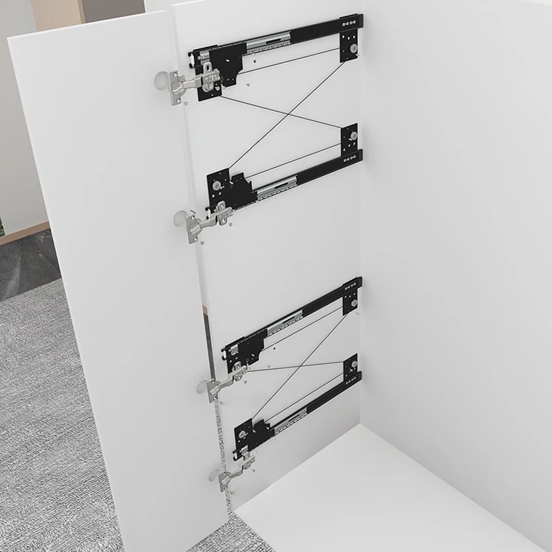 Invisible Track Wardrobe Furniture Hidden Cabinet Wooden Systems Hardware Sliding Flipper Coneal Folding Pocket Slide Pivot Door