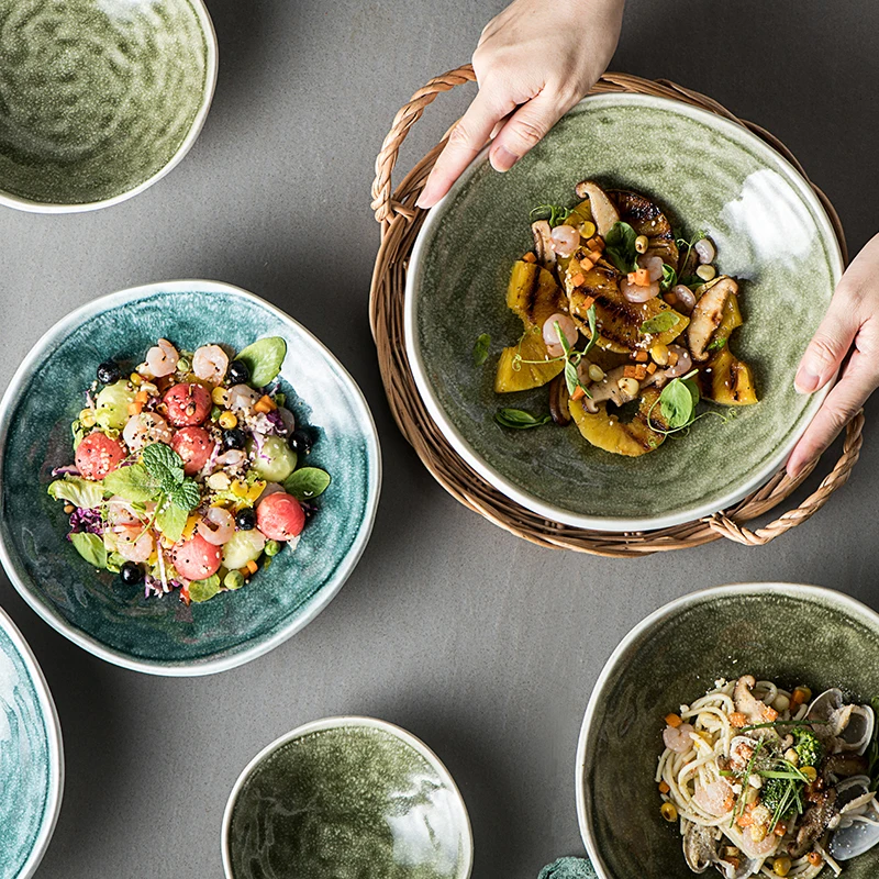 Nice design Ceramic dinnerware for restaurant wedding tapas bowls Porcelain Salad Cereal Bowl set