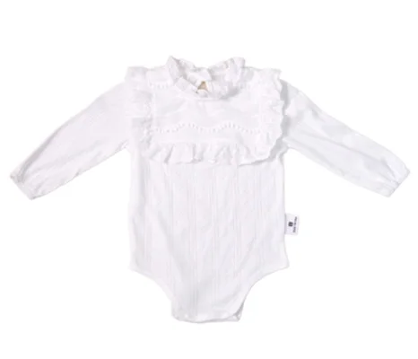 SEEJOYOU Wholesale Baby Girl Clothes Spring Autumn Infant Jumpsuit Dress with Long Sleeves New Sweet Bamboo Fabric Low Price