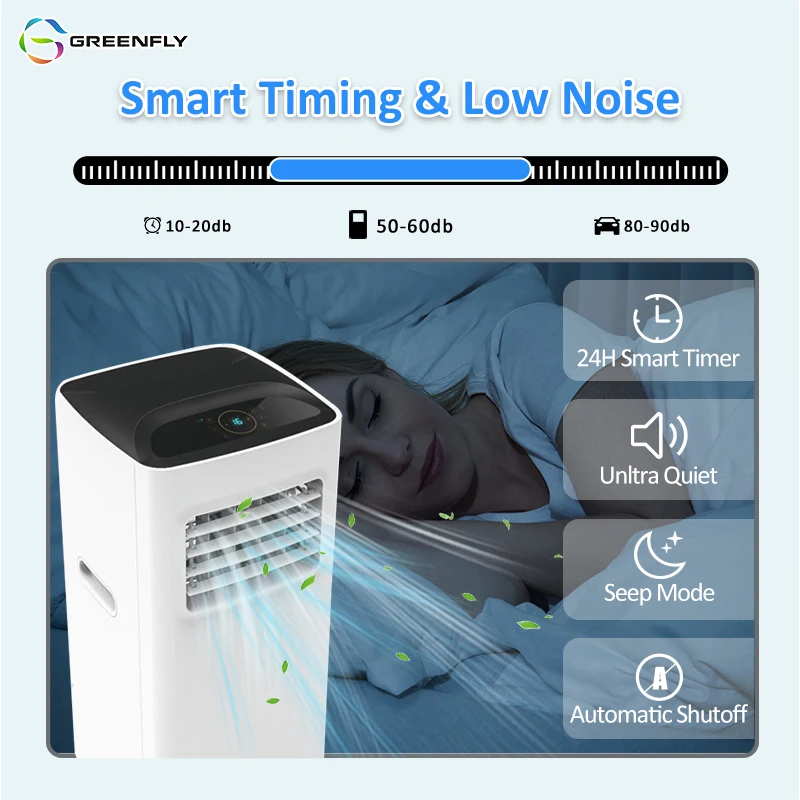 JJPRO GREENFLY 7000BTU роторный компрессор портативный оптовая продажа кондиционеры для дома небольшие холодильные мобильные