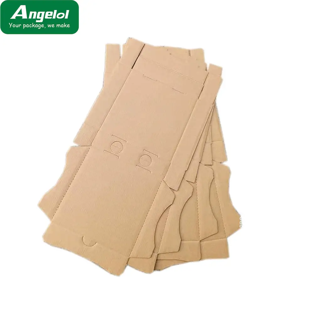 Angelol оптовая продажа упаковка из крафт-бумаги картонные коробки одноразовые гофрированные печатные бумажные для пиццы
