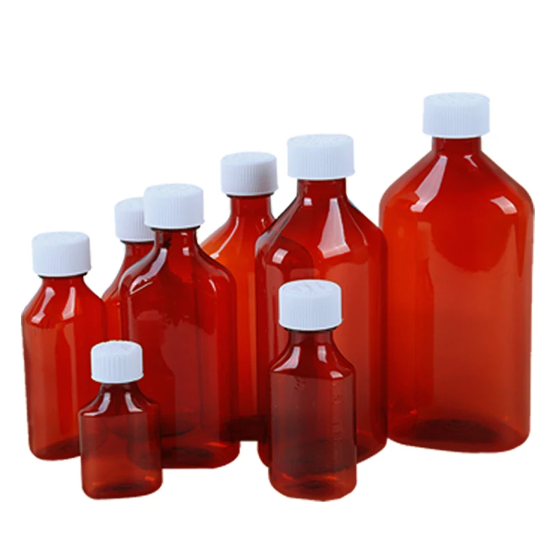 16oz Oval Child Resistant Caps Plastic Liquid Bottles