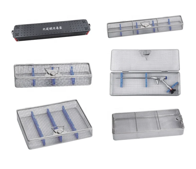Aluminium New Stainless Steel medical surgical ent tray sterilization tray container box sterilizer box