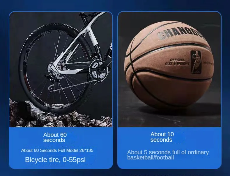 Tire Inflator Portable Air Compressor (150 PSI) One Click Smart Pump Tire Inflator for Car, Motorcycle, Bicycle and More